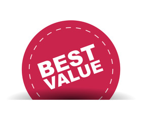 red vector banner best value