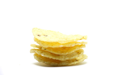 Fototapeta na wymiar tortilla chip stack