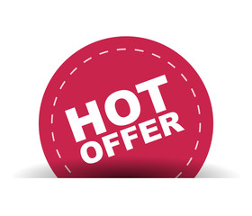 red vector banner hot offer