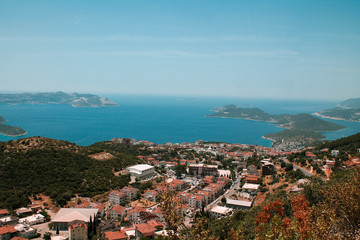 Naklejka premium aerial view of the city of Turkey, Kas