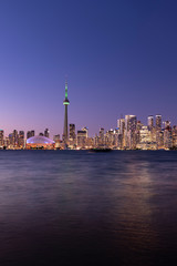 Fototapeta na wymiar Downtown Toronto Canada cityscape skyline view over Lake Ontario