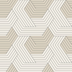 Vector seamless pattern. Seamless pattern with symmetric geometric lines. Repeating geometric tiles.