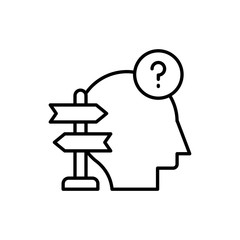 Decision Making Vector illustration Line With Color Background and Investment icon.