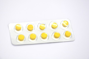 tablets ( pills) in blister pack isolated 