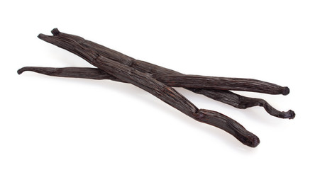Obraz premium Vanilla pods isolated on white background