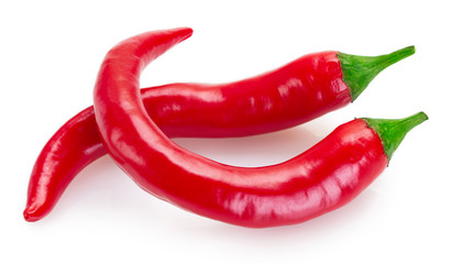 Chili pepper on white background