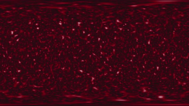 Equirectangular projection of an organic seamless animation of a blood fluid moving. 360 degrees panorama for environment map. 8K background bacteria or virus infection concept.