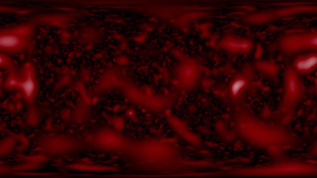 Equirectangular projection of an organic seamless animation of a blood fluid moving. 360 degrees panorama for environment map. 8K background bacteria or virus infection concept.