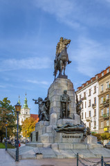 Fototapeta premium Grunwald Monument, Krakow, Poland