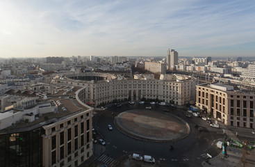 Vue de la place de Catalogne, Parris
