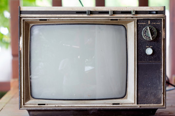 TV old vintage, black and white, antique collectors.