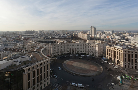 Vue de la place de Catalogne, Parris