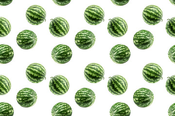 seamless pattern with watermelon on a white background