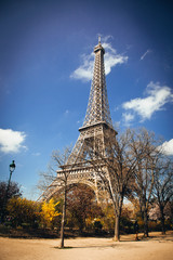 Fototapeta na wymiar eiffel tower Paris France travel background