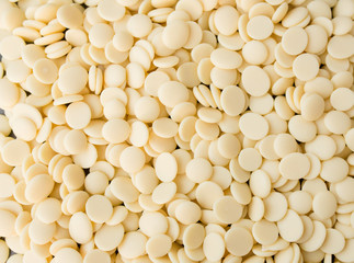 white chocolate mugs on the background