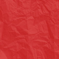 Red paper backdrop. Red crumpled paper. Red texture