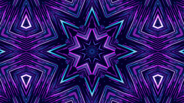 Geometric kaleidoscope multicolored seamless pattern. Abstract background. Beautiful multicolor kaleidoscope texture. Unique kaleidoscope design. Illustration for design.