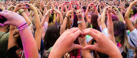 Crowd of fans at concert