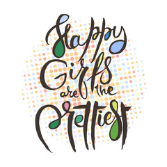 Hand lettering grunge card with textured handcrafted doodle letters in retro style