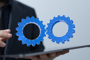 gear Technology setting concept background.