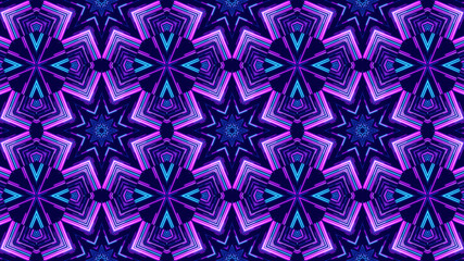 kaleidoscope sequence patterns. 4k Abstract multicolored motion graphics background. Or for yoga, clubs, shows, mandala, fractal animation. Beautiful bright ornament. Seamless loop.