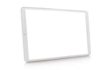 White tablet, isolated on white background