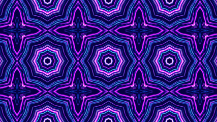 Fototapeta premium kaleidoscope sequence patterns. 4k Abstract multicolored motion graphics background. Or for yoga, clubs, shows, mandala, fractal animation. Beautiful bright ornament. Seamless loop.