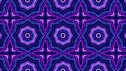 kaleidoscope sequence patterns. 4k Abstract multicolored motion graphics background. Or for yoga, clubs, shows, mandala, fractal animation. Beautiful bright ornament. Seamless loop.