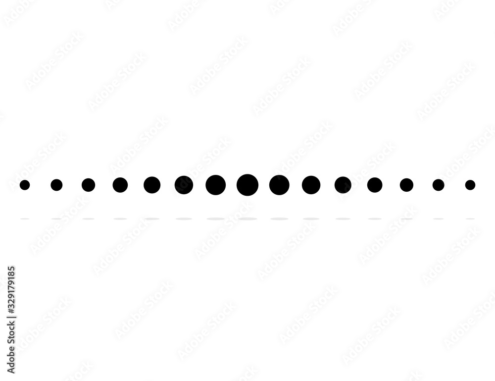 Aufkleber dotted line icon. geometric circle lines with shadow. vector illustration isolated.