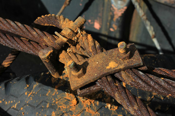 fastener element with rusty rope