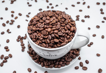 Coffee bean in cup