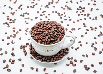 Coffee bean in cup