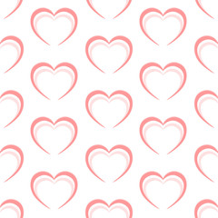Obraz na płótnie Canvas Abstract pink heart pattern