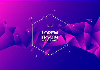 abstract background with polygonal concept illustrations