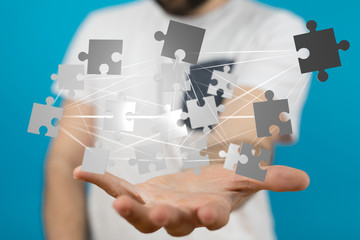 Business solutions, success and strategy, learning concept. .