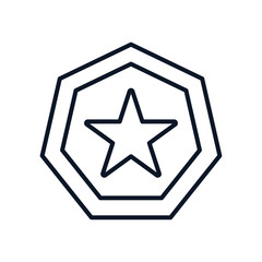 Isolated seal stamp with star line style icon vector design