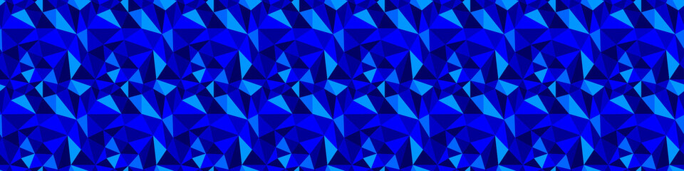 Abstract Seamless Blue Pattern with Triangles. Continuous Polygonal Texture. Raster Illustration