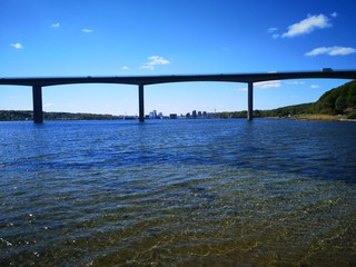 Fototapeta na wymiar Vejle Fjord Bridge