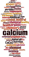 Obraz premium Calcium word cloud