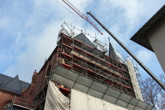 Kranunfall am Frankfurter Dom