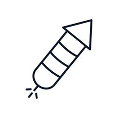 Isolated celebration firework line style icon vector design