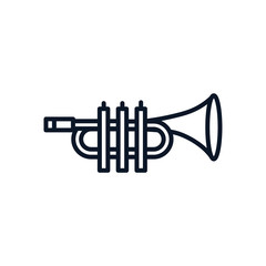 Isolated trumpet instrument line style icon vector design © Jeronimo Ramos