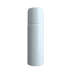 Cosmetic white spray bottle. Cosmetics Product Template for Ads or Magazine Background. Plastic white bottle for deodorant, freshener or medical antiseptic drugs. 3D Rendering 