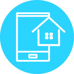 Real estate, smart home technology, medical home, love home  vector icon. Smart house automation control system symbol. Modern infographic icon for web, mobile apps and ui design.