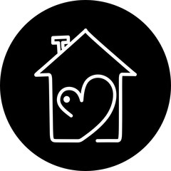 Real estate, smart home technology, medical home, love home  vector icon. Smart house automation control system symbol. Modern infographic icon for web, mobile apps and ui design.