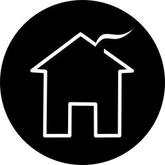 Real estate, smart home technology, medical home, love home  vector icon. Smart house automation control system symbol. Modern infographic icon for web, mobile apps and ui design.