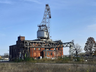Fototapeta na wymiar Gdańsk Shipyard - old crane