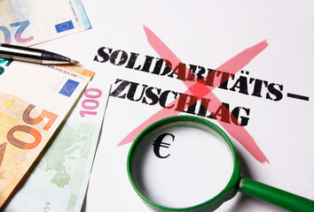 Abschaffung  des Solidaritätszuschlags - obrazy, fototapety, plakaty