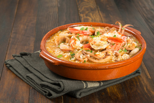 Arroz caldoso con marisco