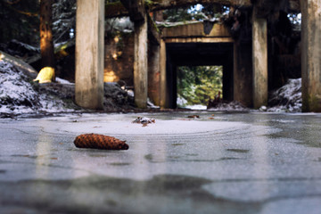 ruins of tin mine Rolava in the west of czech republic